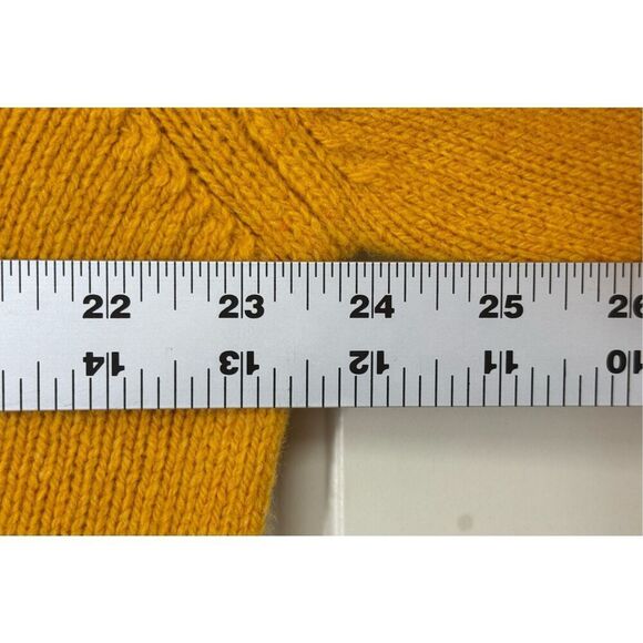 NWOT Federico Osti 100% Pure New Wool Mustard Yellow Men's Crewneck Sweater - Picture 11 of 11